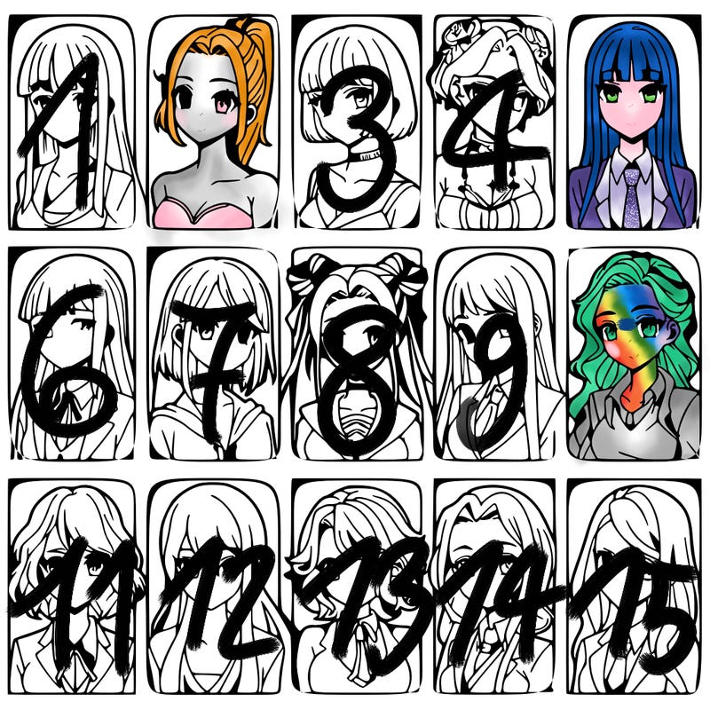 girls that look diffrent anime