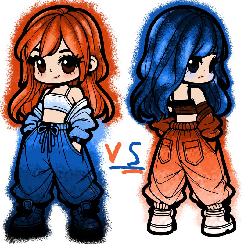 girl in crop top and baggy pants