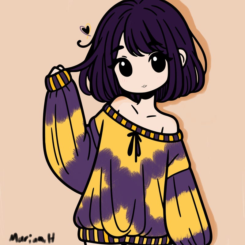 girl in baggy sweater hanging off her shoulder