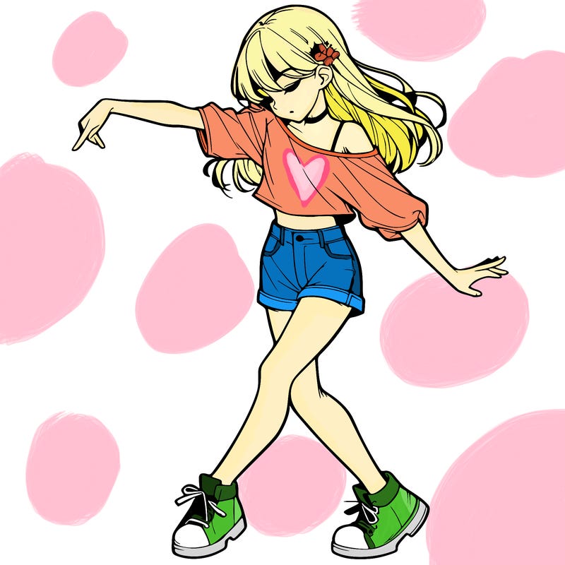 realistic girl danceing