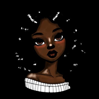 realistic black girl