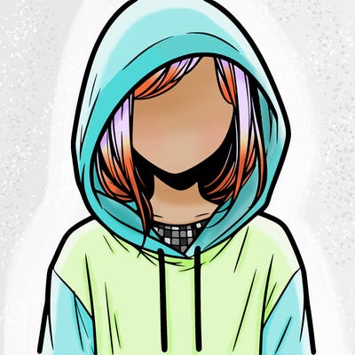 faceless girl in hoodie