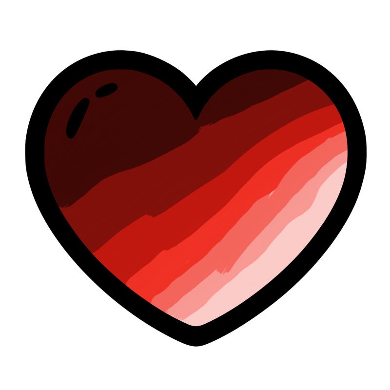 a blank heart