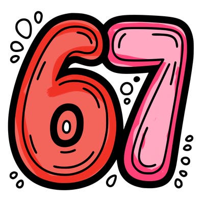 the number 67