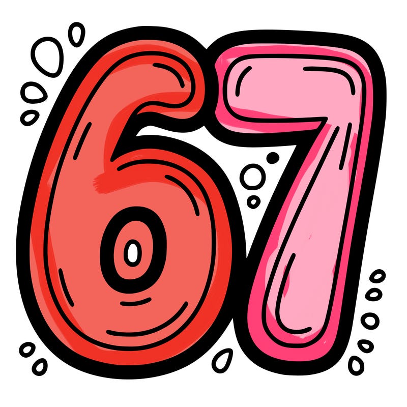the number 67