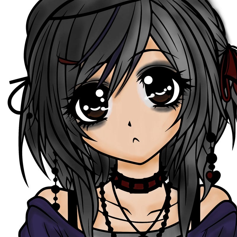 emo anime girl