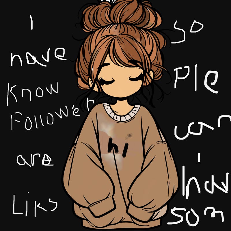 girl with baggy sweatshirt and messy bun