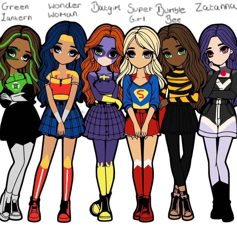 a group of girls realistic