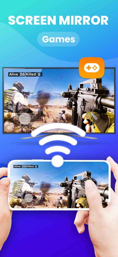 Screen Mirroring Smart View - Espelhando um jogo de tiro mobile de um iPhone para uma tela de TV
