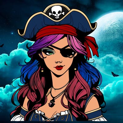 realistic pirate that’s a girl