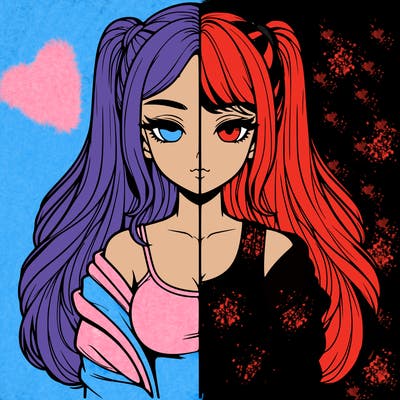 realistic girl split