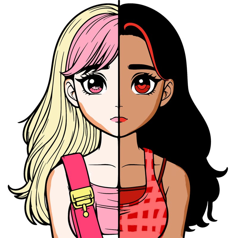 realistic girl split