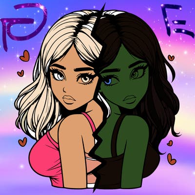 realistic girl split