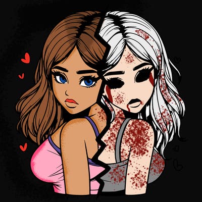 realistic girl split