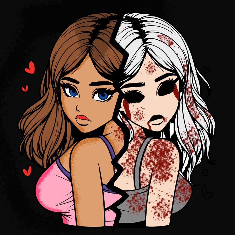 realistic girl split