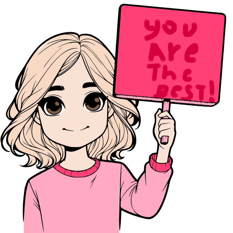 realistic girl holding up a sign