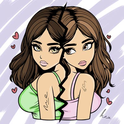 realistic girl split