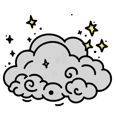 pink starry cloud sky