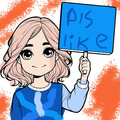 realistic girl holding up a sign