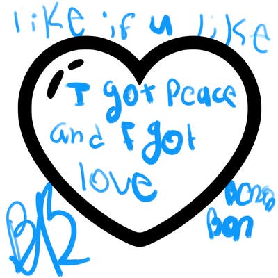 a blank heart