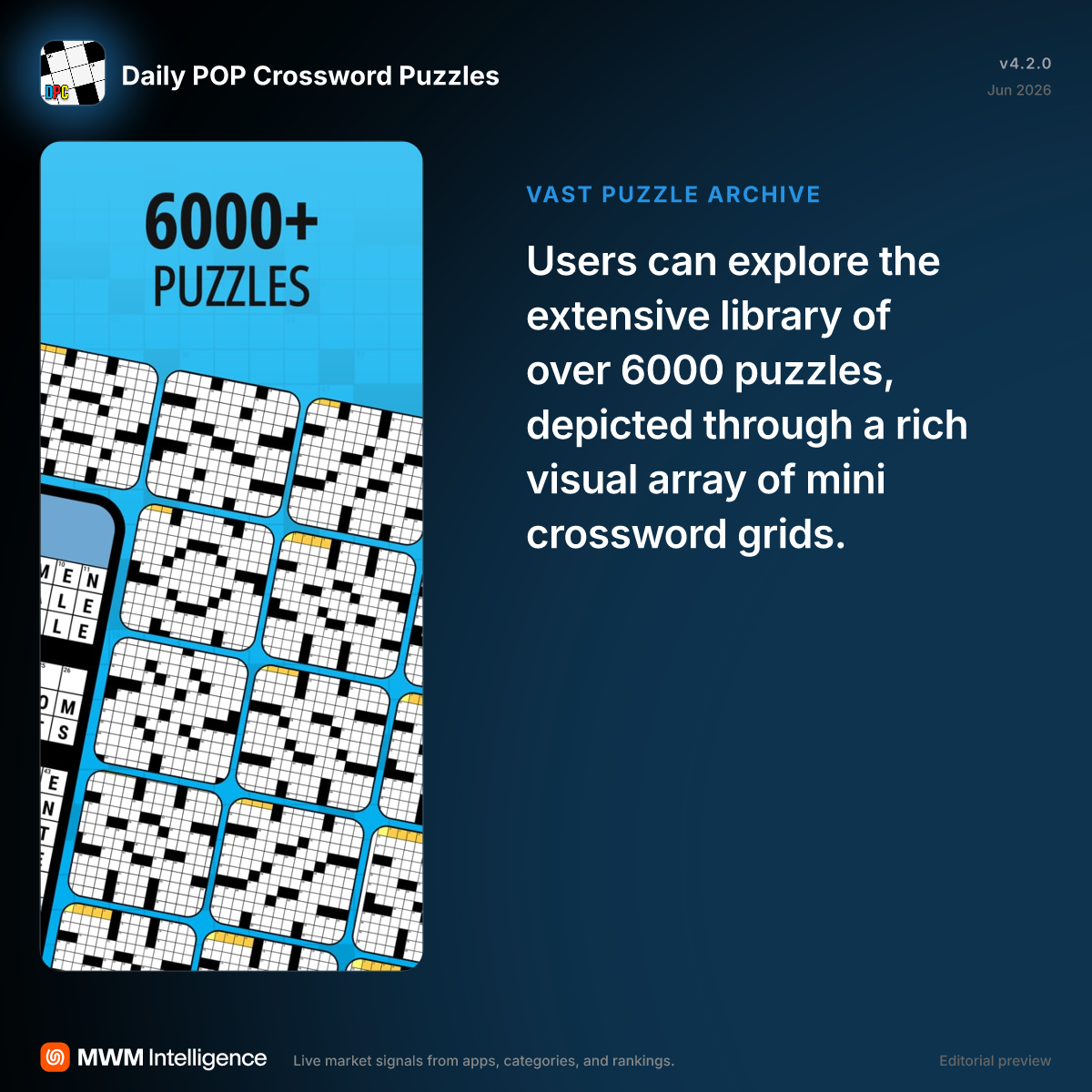 Daily POP Crossword Puzzles - Games App | MWM