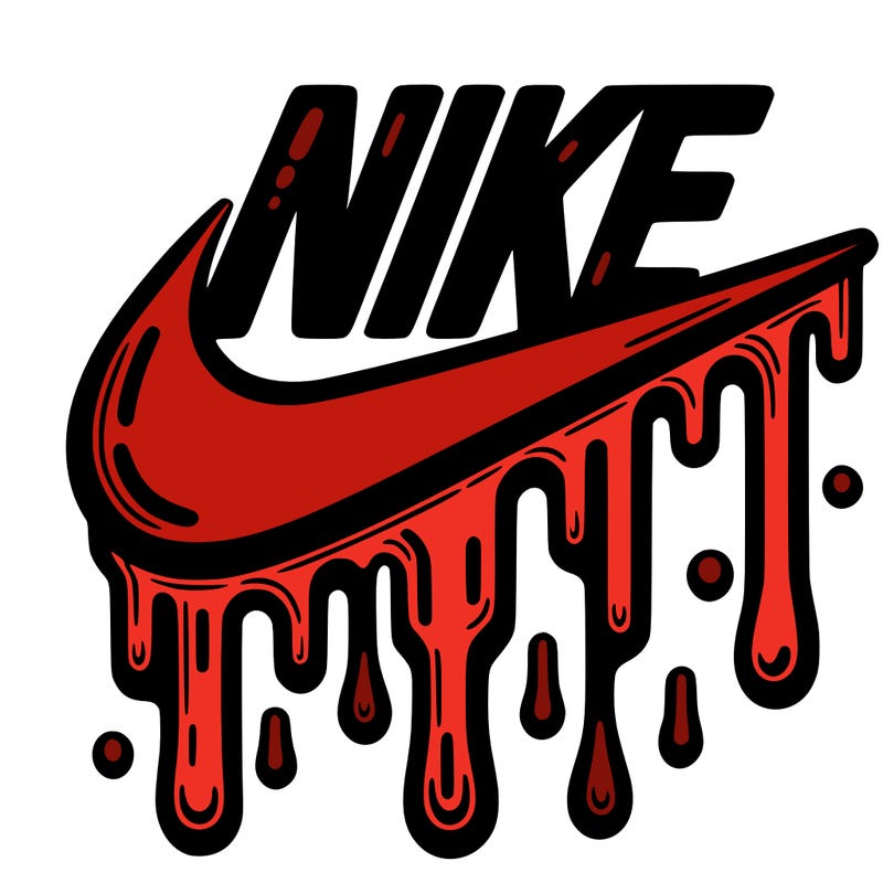 dripping nike logo