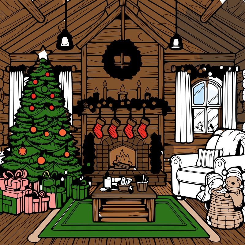christmas house interior