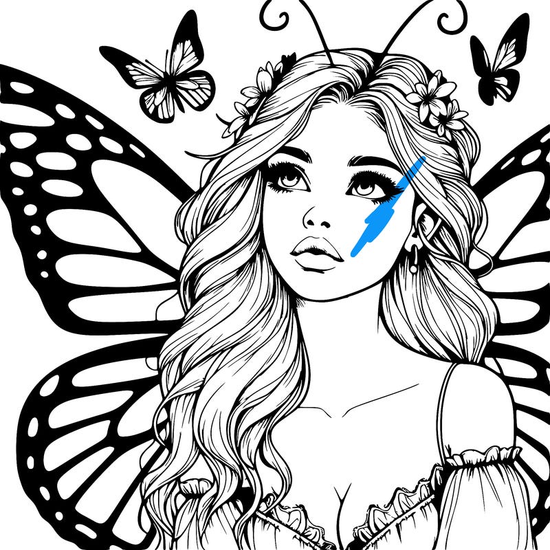 butterfly fairy realistic girl