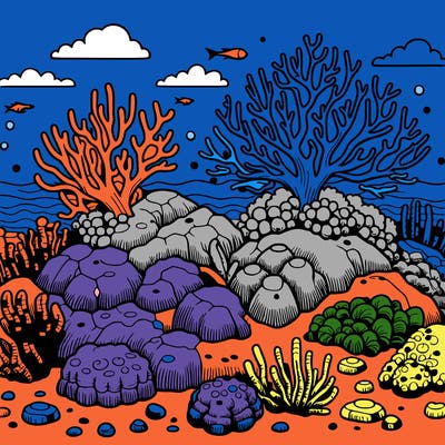 realistic coral reef