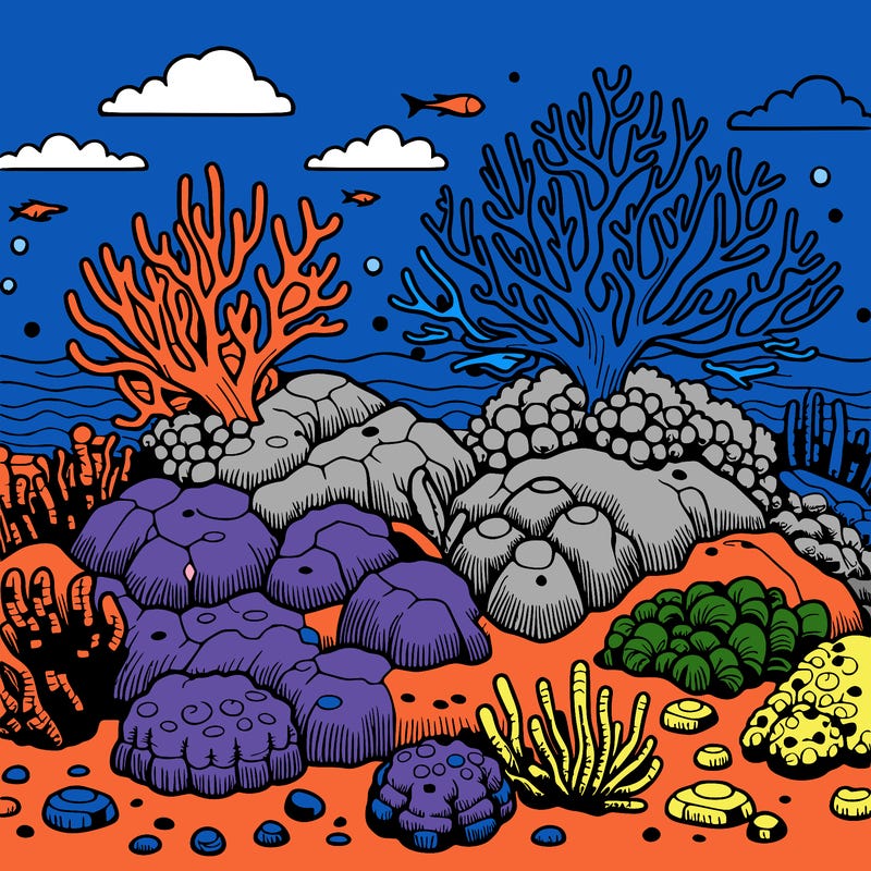 realistic coral reef