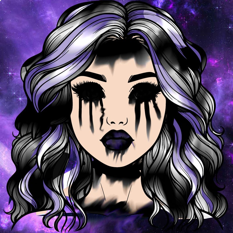 realistic girl with wavy hair and lips