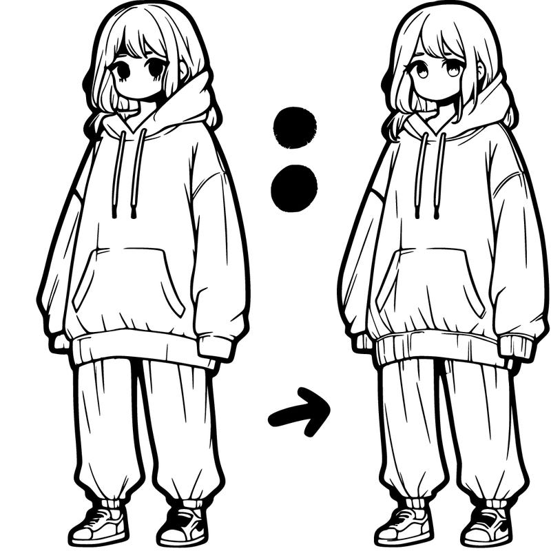 girl in baggy sweat shirt