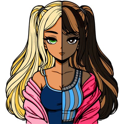 realistic girl split