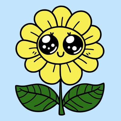 flower with eyes
