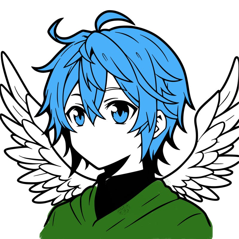anime boy with wings