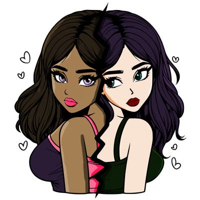 realistic girl split