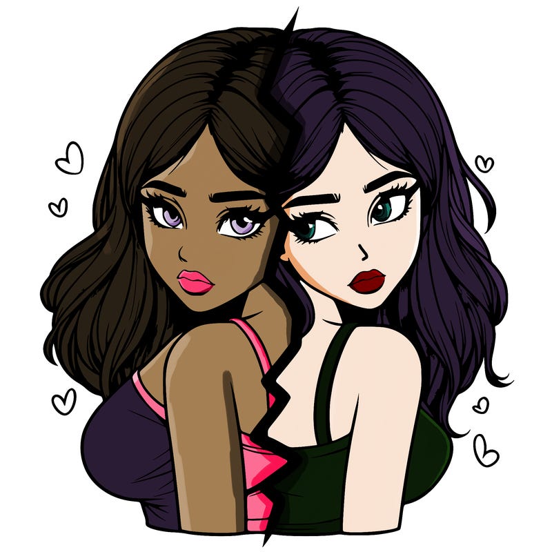 realistic girl split