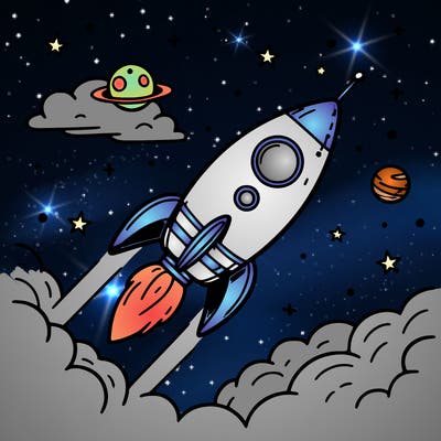 rocket in space