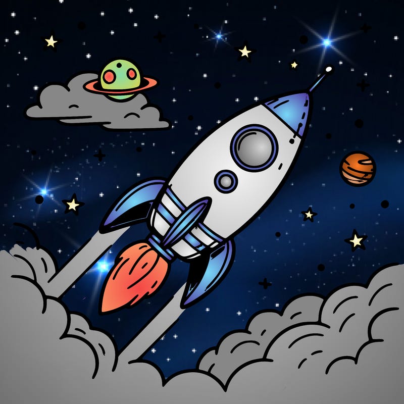 rocket in space