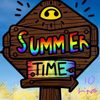 a sign that says summer time