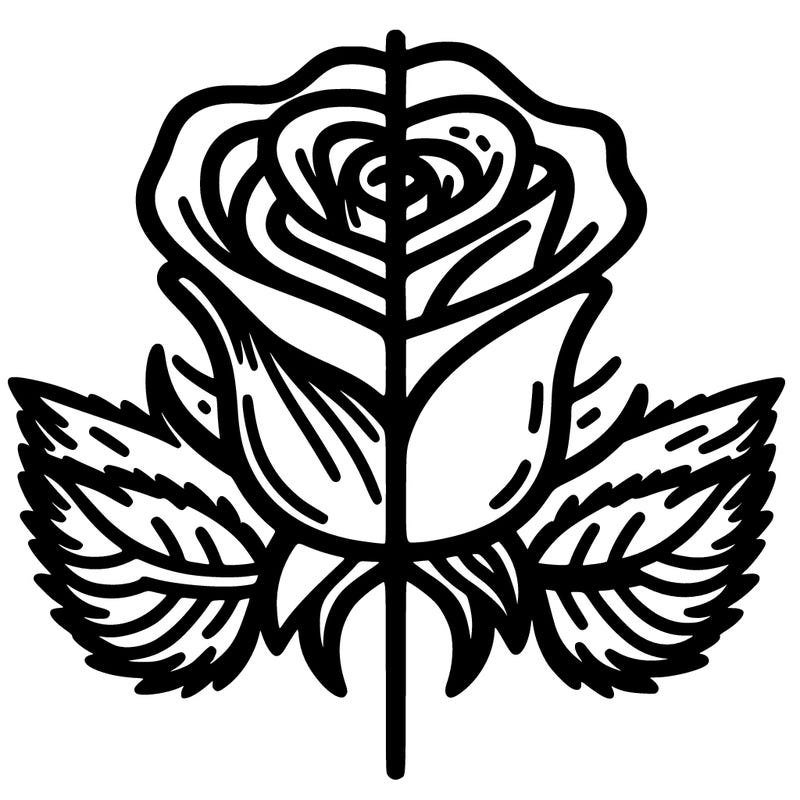 rose split down middle