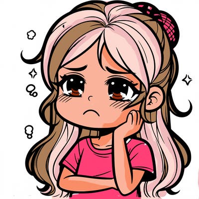 upset girl