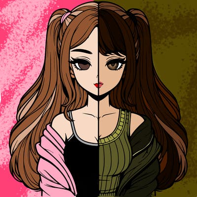 realistic girl split