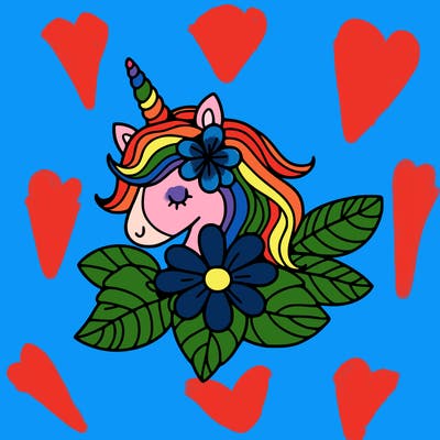 flower unicorn horn