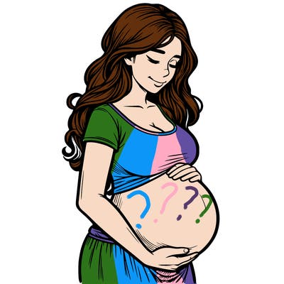 woman heavily pregnant realistic