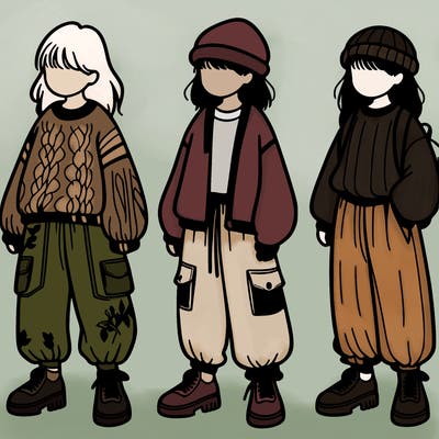 girl with baggy clothes