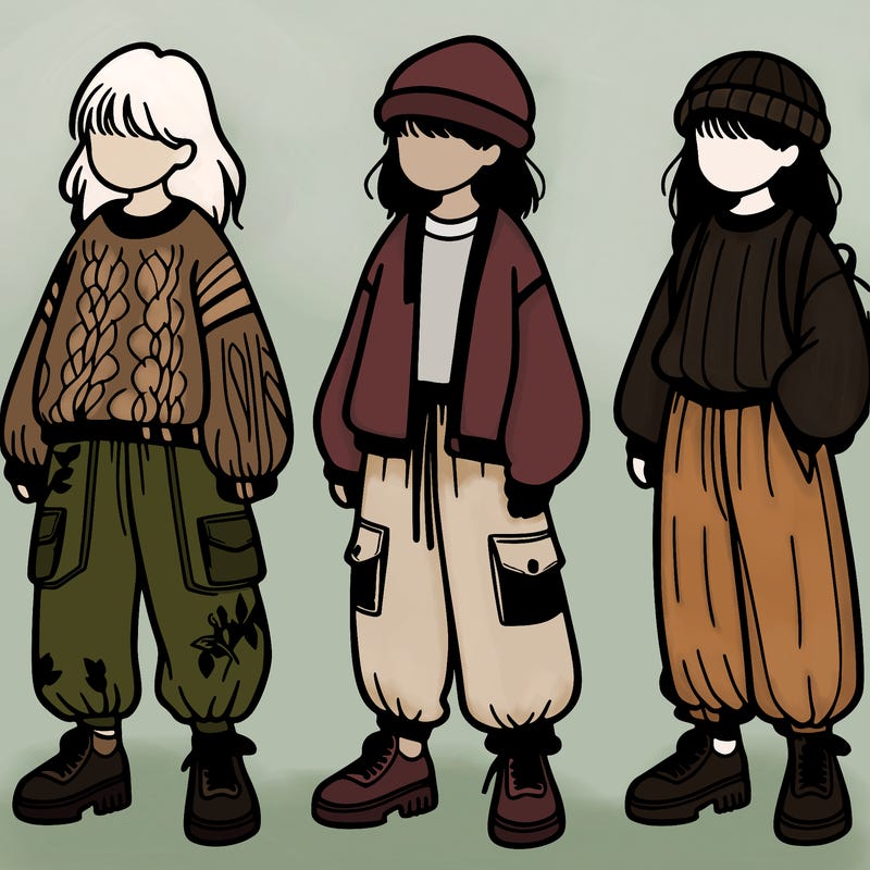 girl with baggy clothes