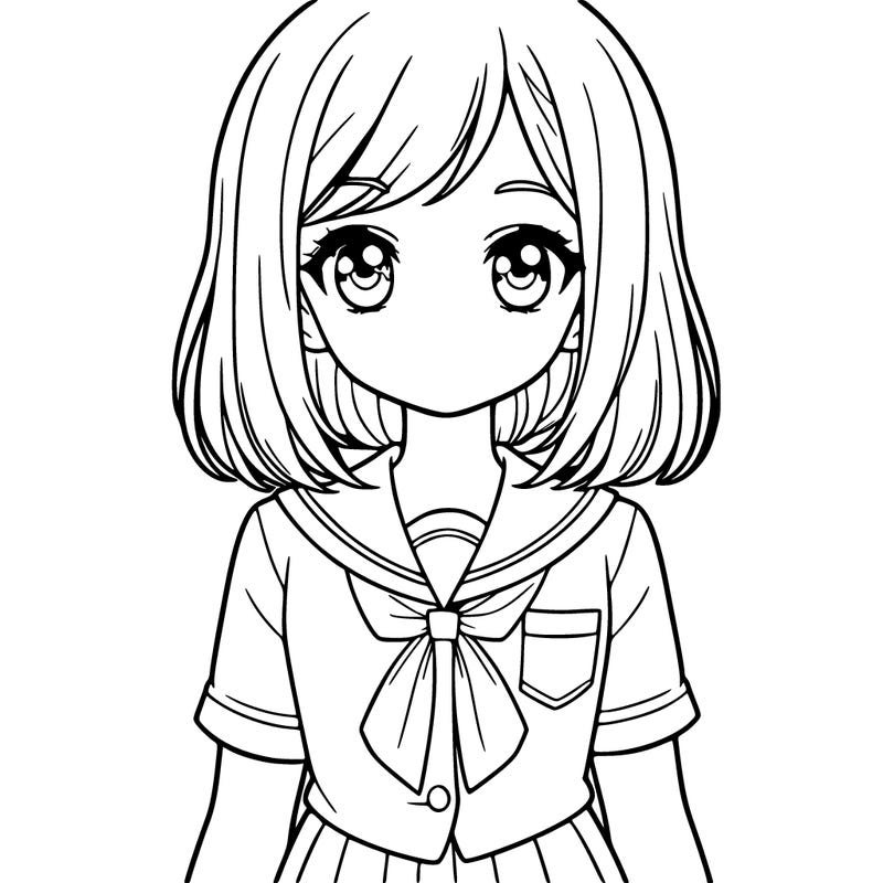 a girl in a school uniform