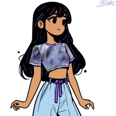 girl in a cute crop top