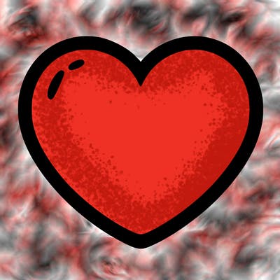 a blank heart